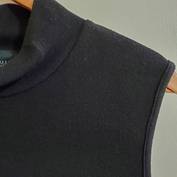 Frank Lyman Design blouse womens size 18 black jersey stretch mock neck - Picture 2 of 6